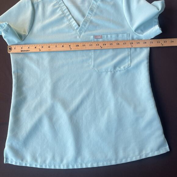 Figs Womens Catarina One Pocket Scrub Top Medium Blue Nursing Medical ER - Picture 9 of 12